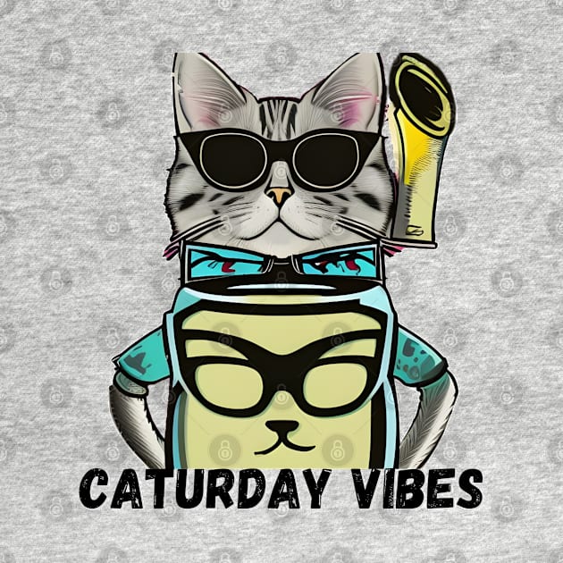 Caturday Vibes by mdr design